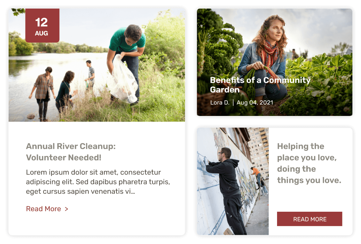 Use multiple blog templates for specific content