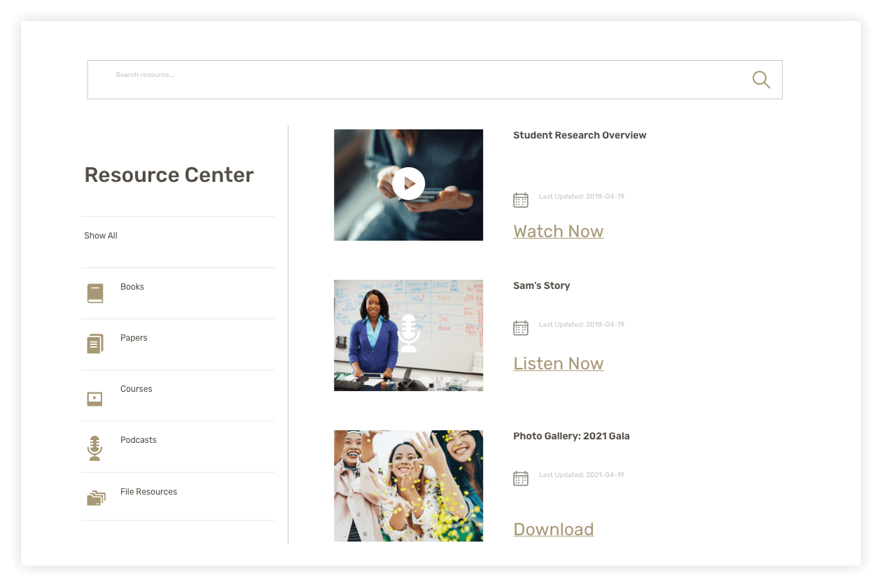 Powerful search & category filters