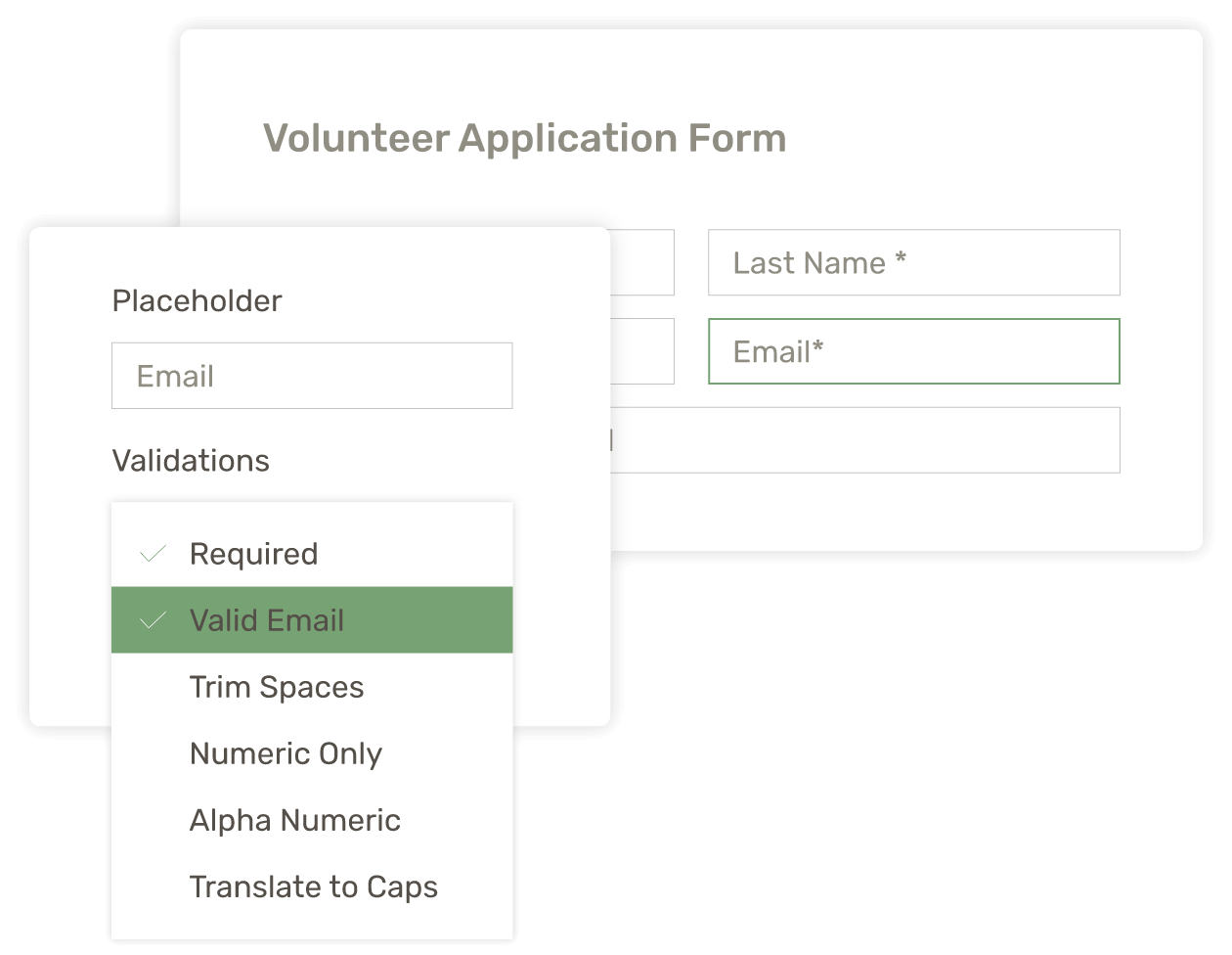Instant field validations