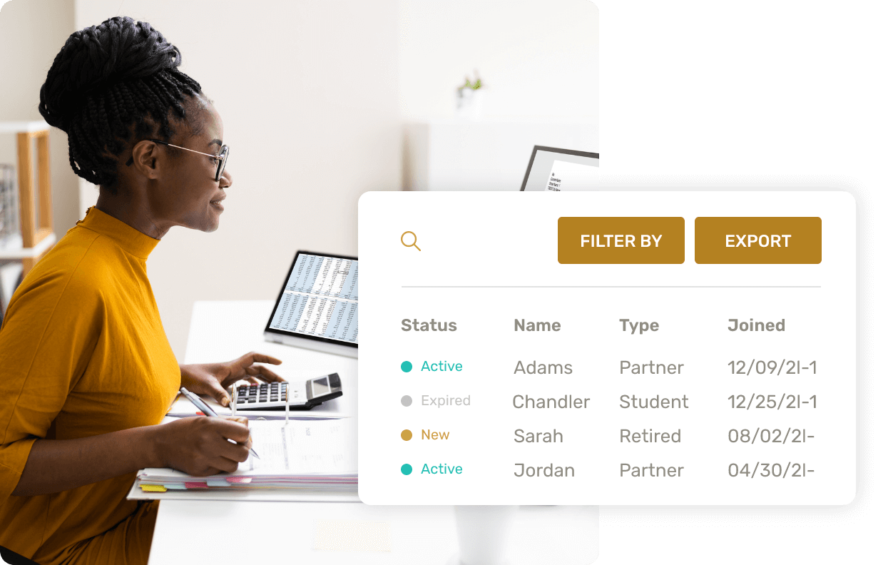 Efficiently manage member types & database
