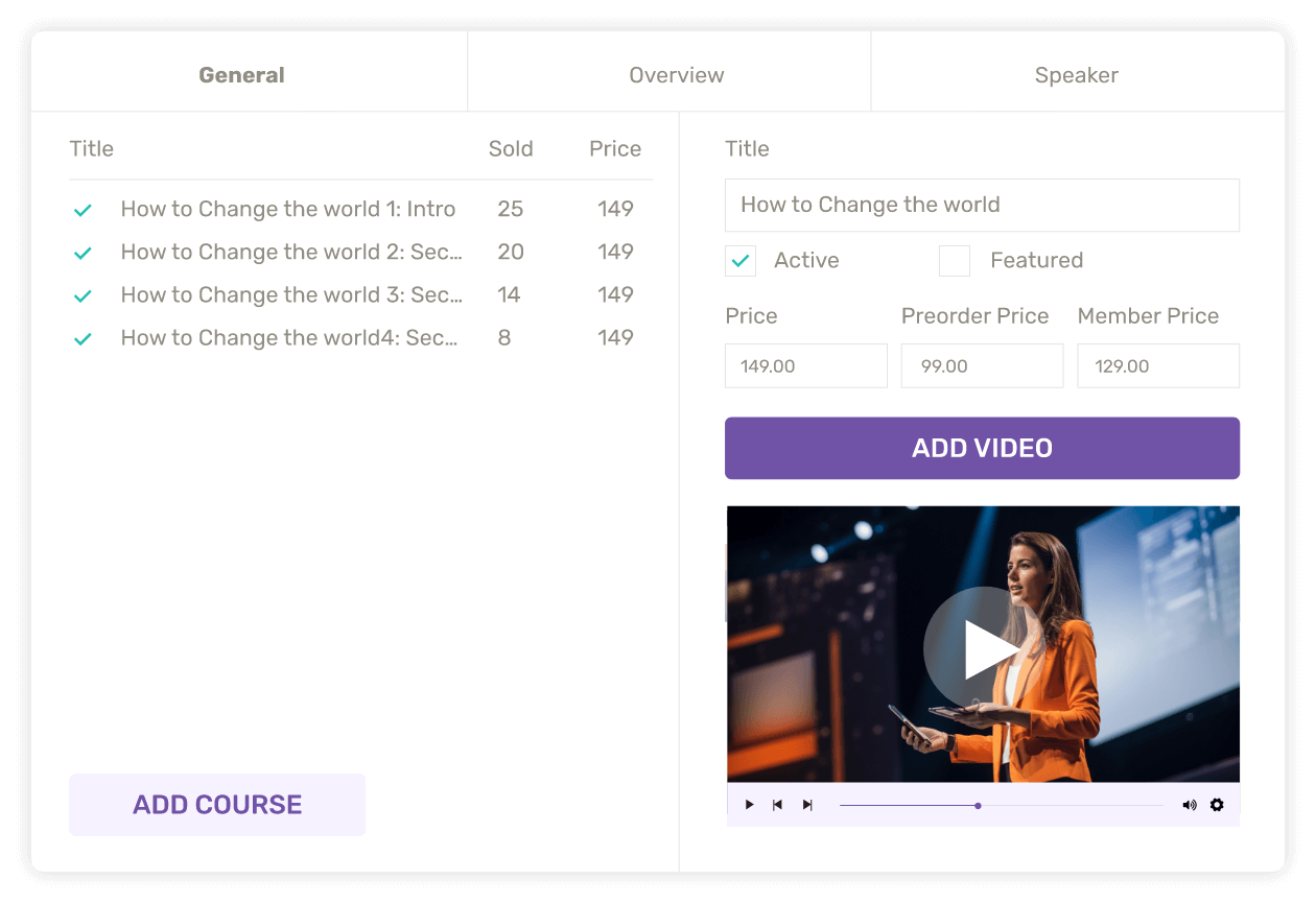 Easily create video courses